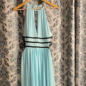 EXPRESS Strappy Side Plunge Cut-out Maxi Dress